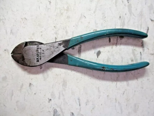 Kraeuter 4610-5 USA 5" Jeweler Repair Shop Side Cutter Pliers Blue Grips Vintage