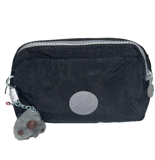 Kipling  Black Cosmetic Small Toiletry Travel Organizer Bag Two Side New 2