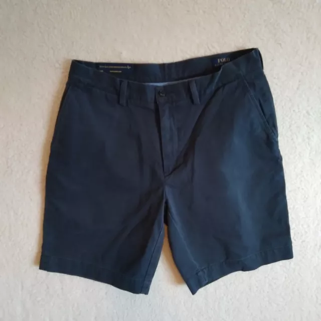 Polo Ralph Lauren Shorts Mens 33 (31x9) Blue Chino Flat Front Classic Fit