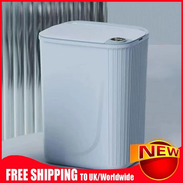 Cestino della spazzatura sensore automatico grande capacità 20 L forniture bagno (blu)