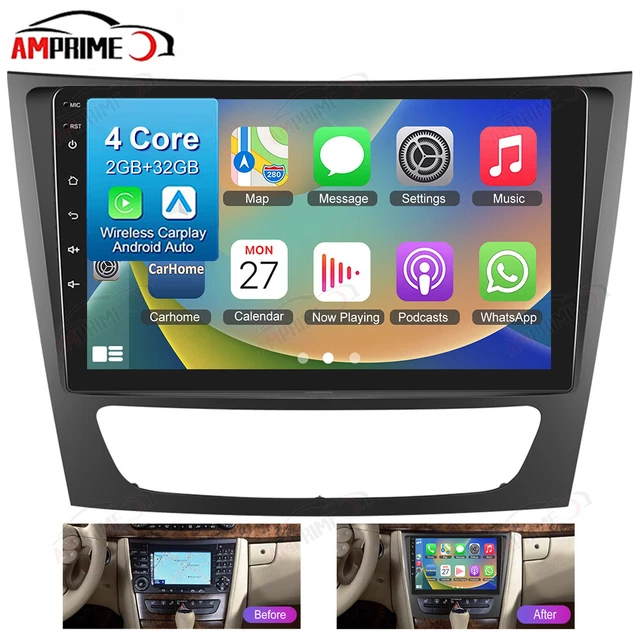 Android 14 Autoradio Für Mercedes E/CLS Klasse - 8GB RAM 128GB Mit CarPlay & DAB+