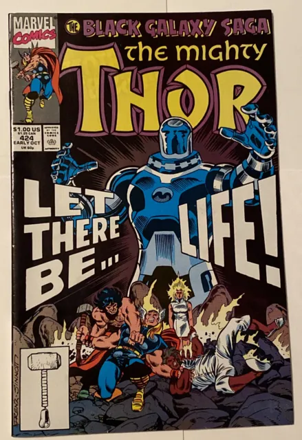 Marvel Comic’s  The Mighty Thor Vol.1 #424 Early Oct. 1990  "Let There Be Life!"