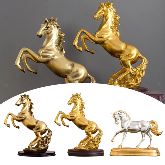Figurine de Table de Cheval D'animal Chinois de Statue de Feng Shui En Résine