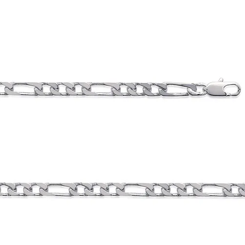 Chaine HOMME Argent FIGARO 1-3  60 cm Largeur 4 mm NEUF BijouterieJOLYBIJOUX