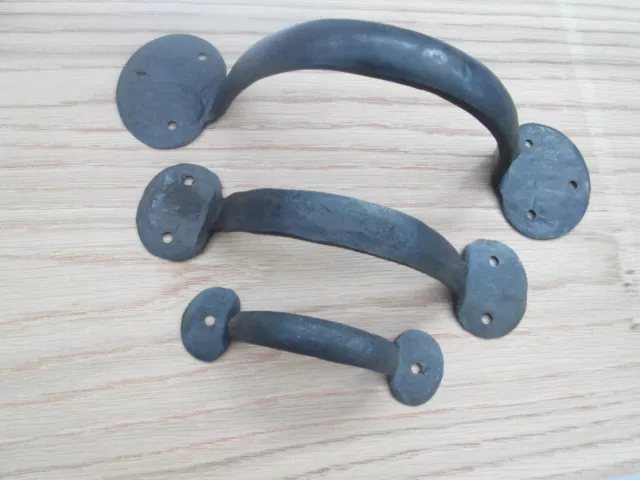 Hand Forged Iron Blacksmith Kitchen Cabinet Drawer Door Pull Handles Vintage