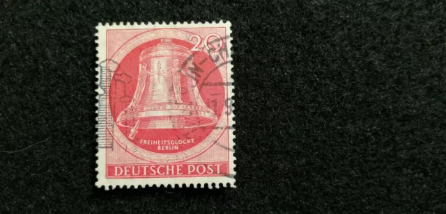 Berlin BRD Deutschland Bund 1951-MNr.77  Freiheitsglocke,Klöppel links, 20 (Pf)
