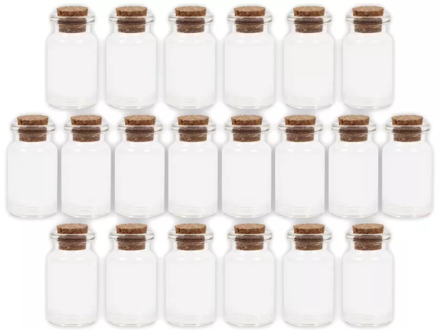 100 Stk Glas-Fläschchen Korken Mini-Flaschen Glasflaschen Kork-Flaschen 8ml G1