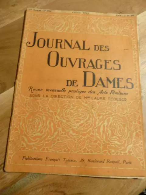 Revue Journal des Ouvrages de Dames JUILLET  1930