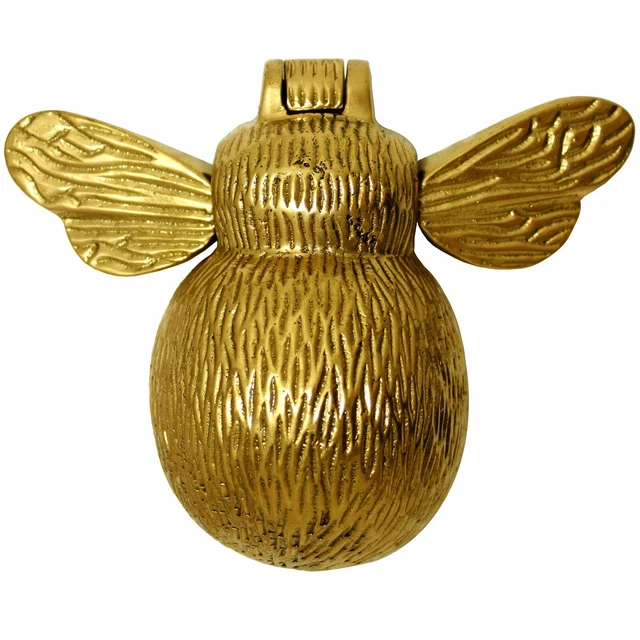 Heurtoir de Porte Antique Finition Laiton Solide Lourd Brillant Beau Cadeau Noel