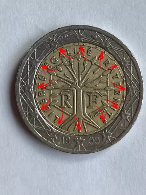 2 Euro Münzen Liberte Egalite Fraternite 1999 2 EURO-MÜNZE 1999 Frankreich France Liberte Egalite Fraternite