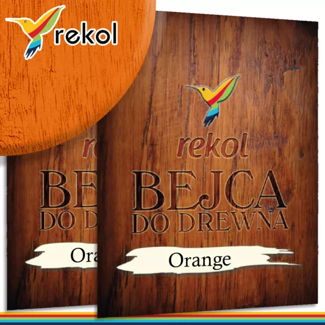 Rekol 2x18g Poudre Décapant Bois Orange Teinture Beutelbeize Möbelbeize