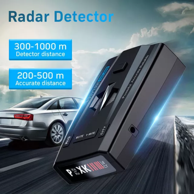 360° Full Band Car Laser Radar Speed Detector Camera Voice Alert Anti Police Kit