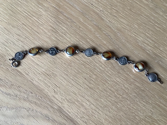 Bracelet Breton Ancien Avec Breloques Bretonnes - Occasion Style Vintage