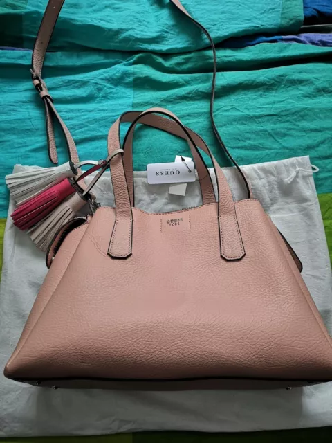 GUESS 1981 Girlfriend Bag Satchel - Tan - Barely Used - Con - Tassels £40.00 - UK