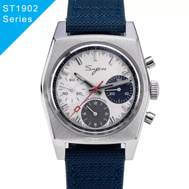 Seagull Sugess ST1902 Panda 37mm Special Chronograph Domed Sapphire 1963 BNIB
