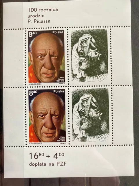Briefmarken Polen Polska 1981 Mi.-Nr. Block 84 Picasso postfrisch
