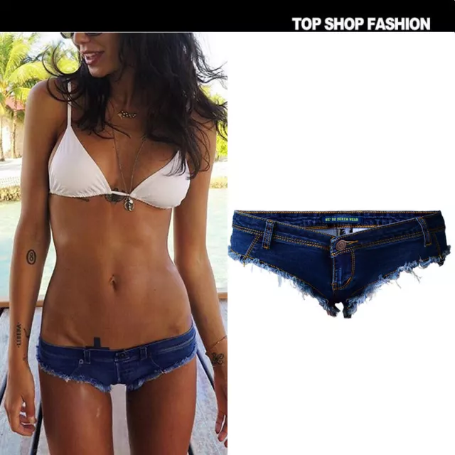 SEXY WOMEN MINI Hot Pants Jeans Micro Shorts Denim Daisy Dukes Low Waist Hot  $33.24 - PicClick CA