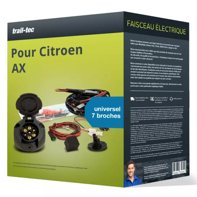 Faisceau universel 7 broches pour CITROEN AX type ZA trail-tec TOP