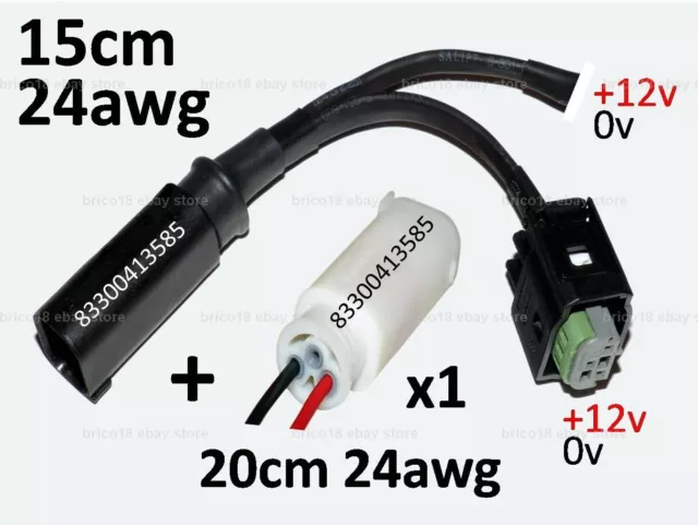 BMW DC Accessory Plug 15cm/24awg/2p +1w 83300413585 - R1200 R1250 GS XR RS RT