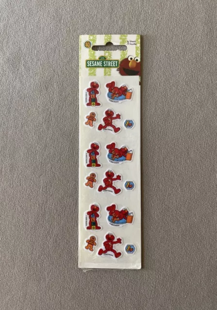 SandyLion Sesame Street Elmo Fuzzy Stickers, Includes 15 Stickers~New In Package