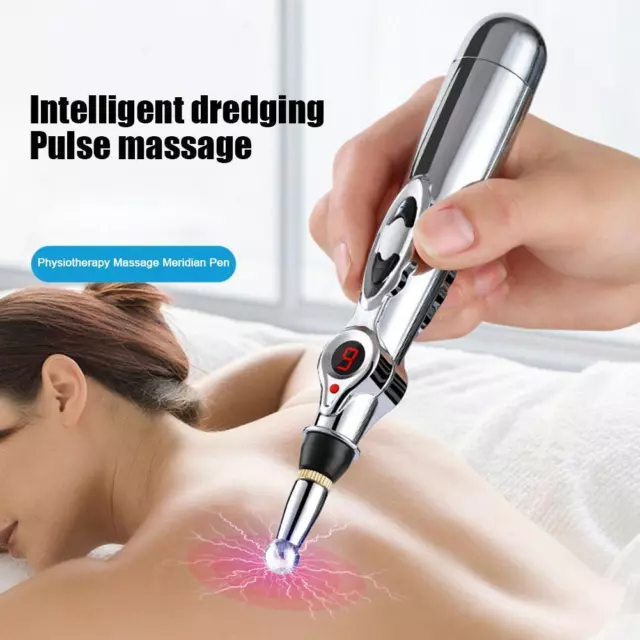 Electric Acupuncture Pen Pain Relief Point Massage Meridian Electronic O9Y5