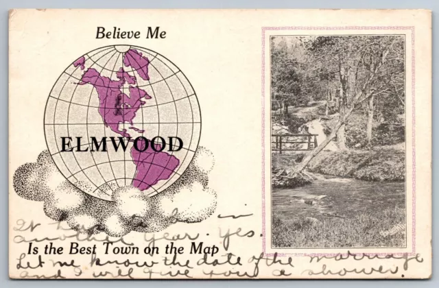 Elmwood Illinois 1914 Postcard