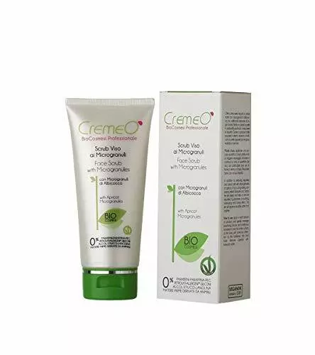 Cremeo Scrub biologico esfoliante cura del viso con microgranuli albicocca 75 ml