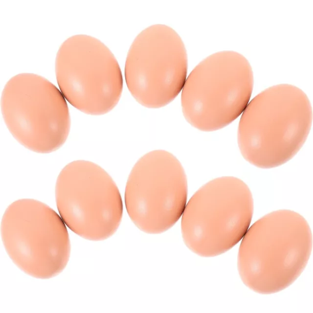 10 piezas huevos artificiales de madera sin pintar artesanía falsa