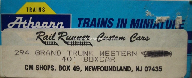 Rail Runner Custom #294 HO GTW 40' Boxcar #516118