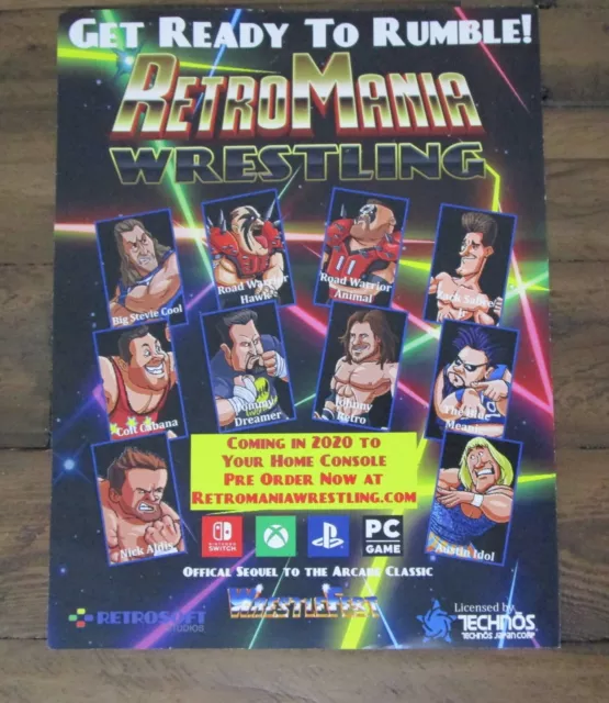 Retrosoft Studios RetroMania Wrestling Promo Sheet