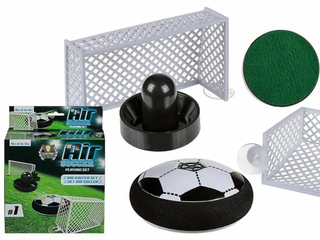 Air Hockey Soccer Ball Game Tabletop Set Striking Mallets Goal Hover Football