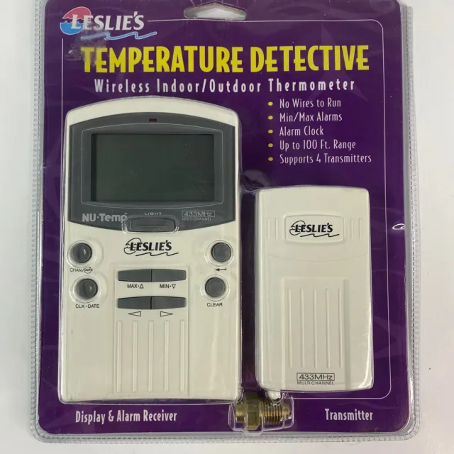 Leslie's NU-Temp Temperature Detective Wireless Indoor/Outdoor Thermometer