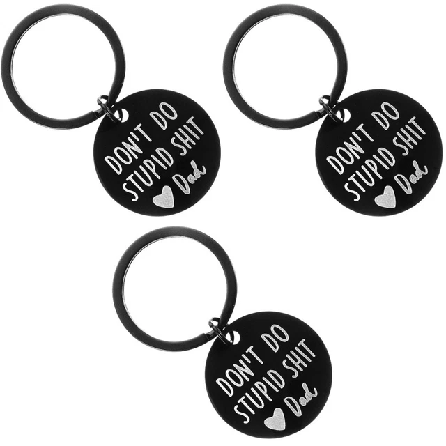 3 Count Porte-clés Breloques Père Porte-clés Fête Des Pères Décor Hommes Métal