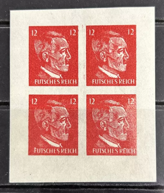 Germany WWII US Propaganda issue Block of 4 Imperforate MNH