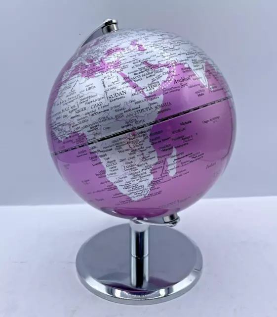 World Globe Escritorio giratorio de oficina púrpura y plateado Decoración del hogar Tierra Media