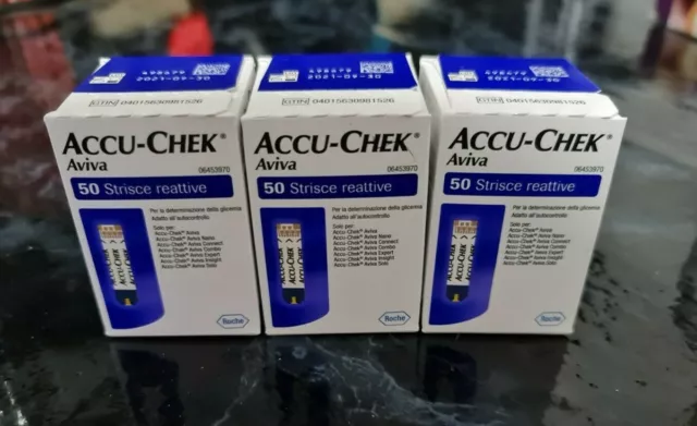 Accu-Chek Aviva Blood Glucose Test Strips - 50 Count - 2025 [ONE BOX PER ORDER] 2