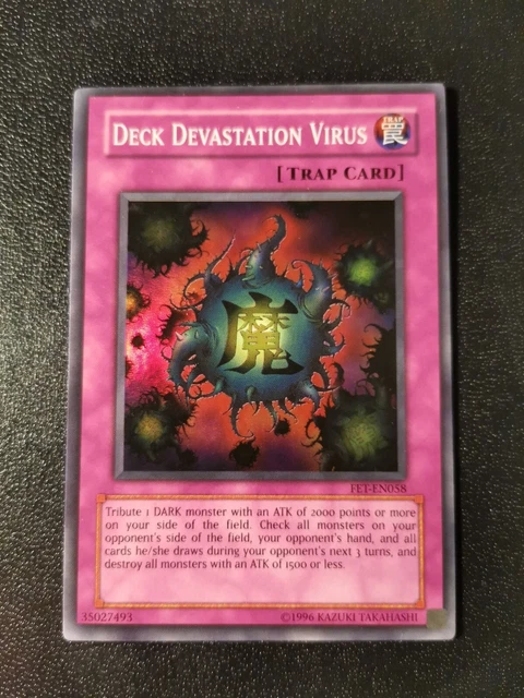 G NM-LP YUGIOH DECK DEVASTATION VIRUS Super Rare HOLO FET-EN058