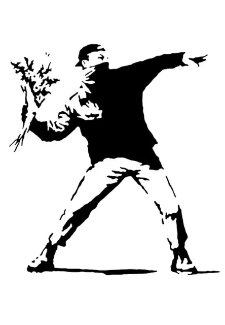 A3 Art Poster -  Flower Thrower    -  Banksy Print