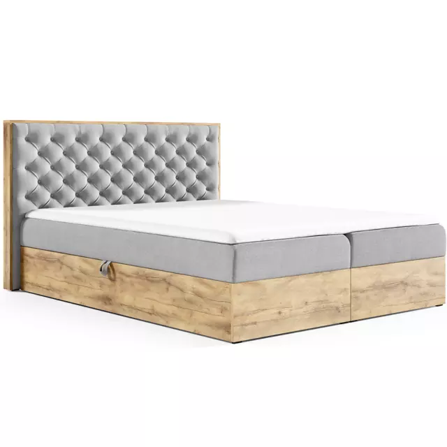 Lit Type Boxspring Wood (III) D'Hôtel avec Deux Caisse-Sommier Kontinentales