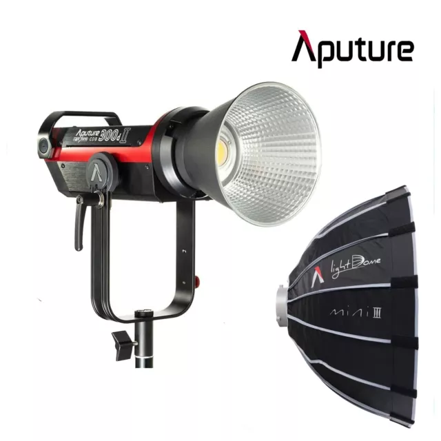 Aputure LS C300d II 5500K LED Video Light COB Daylight Lamp +Light Dome Mini III