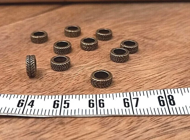 10 Bartperlen, Wikingerperle, Haar Perle, Rasta (23) 2