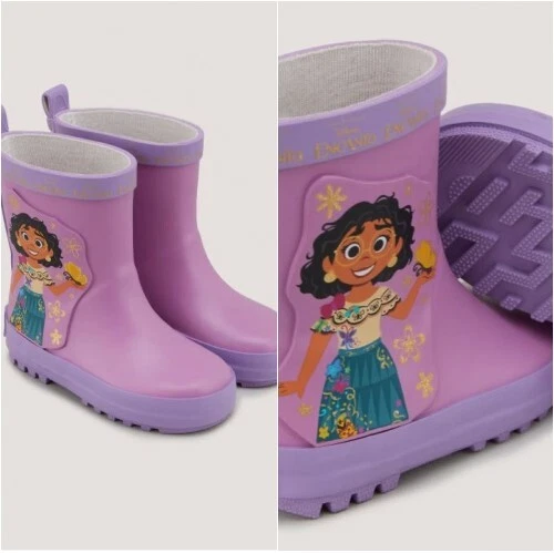 * Kids Girls BNWT Matalan Purple Encanto Mirabel Disney Wellies (G809)