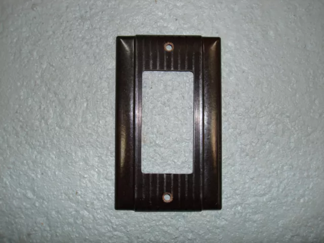 Vintage Uniline Brown Decora GFCI Switch Outlet Cover Plate Bryant / P&S Ribbed 3