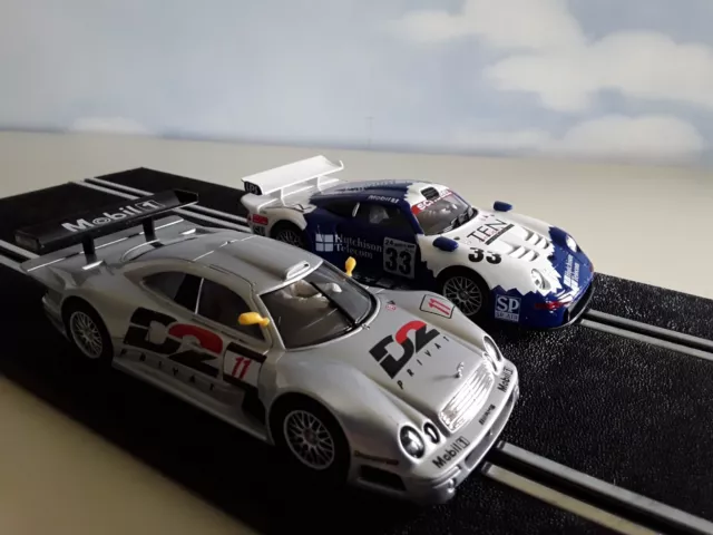 Slotcars Ninco Porsche GT 1 Mercedes CLK a.Grundpackung auch f. Carrera Twinpack