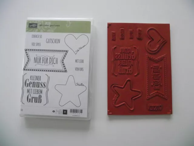 Stampin Up, Gummistempel, Mit Liebe geschenkt