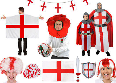 England St Georges Giorno Costumi Accessori outfit Rugby Cavaliere Costume Lotto