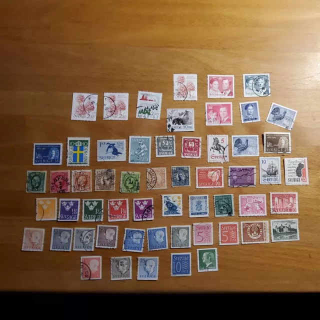 Konvolut Lot verschiedene Briefmarken Schweden 1911 bis 1986