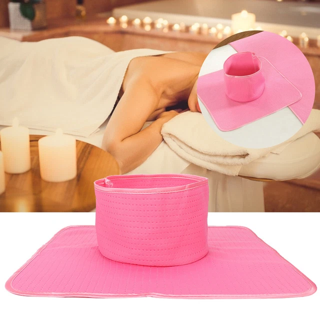 (Rosa) 35x35 cm Reutilizable Agujero Lavable Toalla Salón de Belleza Spa Masaje Mentiroso GSA