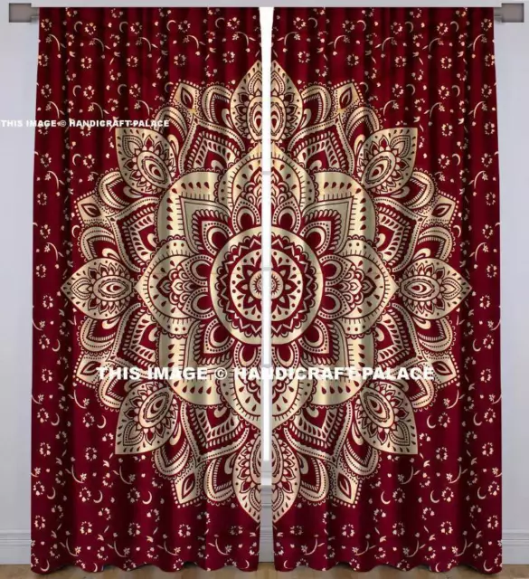 Mandala Door Window Curtain Drape Panel Scarf Valances Indien Hippie Curtains