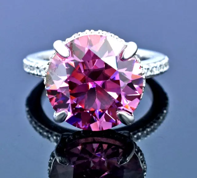 RARE 2.05 Ct Certified Pink Diamond Solitaire Ring, Amazing Luster & Sparkle.